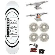 Real Premium Skateboard with Indy Trucks, Spitfire Wheels 8.38" Classic Oval