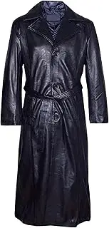 [LeatherJunction] Mens Blade Trinity Costume Cosplay Black Leather Trench Coat Outerwear