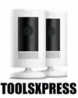 Ring Stick Up Cam Battery Full HD Security Camera 2 Pack - Gen 3 - White