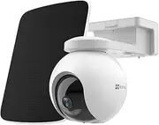 [EZVIZ] 2K Solar Security Camera Outdoor Wireless + Solar Panel, Colour Night Vision, Auto Motion Tracking, Human Detection, 360° Pan Tilt, Two Way Audio, Sound Light Siren, Alexa Google Control-HB8 Kit