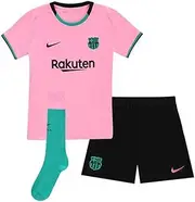 [Nike] Kids' FCB LK NK BRT KIT 3R Football Set, Pink Beam/(Black) (Full Sponsor)