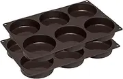 [Lurch] FlexiForm 585086 Burger Buns Set of 2/2 Silicone Baking Moulds for 8.5 cm Pattys Brown