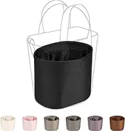 [DGAZ] Silk Purse Organizer Insert for Hermes in The Loop Bags, Luxury Handbag & Tote Organizer, Simplicity Bag Organizer（Black，in The Loop23）