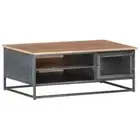 NNEVL Coffee Table Grey 90x50x35 cm Solid Acacia Wood