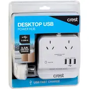 Crest Crest Power Hub 2 Socket 3 Usb 3g