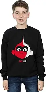 [Absolute Cult] Disney Boys Incredibles 2 Incredible Baby Sweatshirt Black 7-8 Years