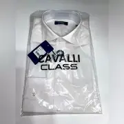 CAVALLI CLASS BY ROBERTO CAVALLI Slim Fit Logo Dress Shirt - size 15.5