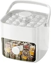 Ice Cubes Tray with Lid&Bin&Tong, Easy Release 48pcs Ice-Cubes Mould, Reusable ICES Tray for Freezer, Release All Ice Cube in A Press, Portable ICES Maker Tool for Picnic Partys Gathering