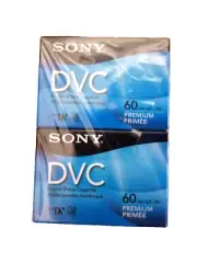 2-Pack Sony DVC Mini-DV 60 Premium Blank Tapes Digital Video Cassette DVM60PRR