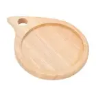 Round Wooden Cutting Board With Handle Cheese Paddle Board Pizza Peel GO