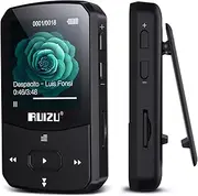 RUIZU X52 Sport MP3 Player with Bluetooth 8GB Mini Clip Music Audio Player Support FM Radio Recorder EBook Clock Pedometer Video(Black)