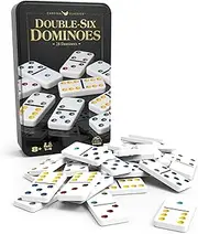Spin Master Games, Cardinal Classics, Double Six Dominoes Set in Storage Tin, for Families and Kids Ages 8+