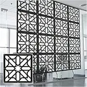Hanging Room Divider, Waterproof Wood Plastic Semi-Privacy Living Room Partitions Panel Screen,DIY Sitting-Room Decoration Screen,29/39cm
