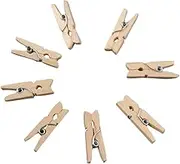 IMIKEYA 100pcs Wooden Photo Clips Burlywood Mini Clips for Memos Cards Photos for Home Office Cafe Decoration