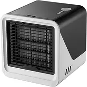 [ANCLLO] Mini Air Cooler,Evaporative Portable Air Conditioner Fan with 3 Speeds 7 Colors,3 IN 1 USB Humidifier Desktop Cooling Fan with 500ml Water Tank for Home/Office