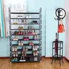 New in Box 10 Tier 50 Pair Shoe Rack Storage Organizer Mudroom Shelf Lightweight
