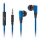 Genius HS-M230 內耳式密閉型噪音隔絕式耳機+麥克風(藍色)