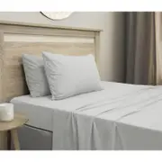 Ardor Boudior King Bed Micro Flannel Sheet Set Light Grey