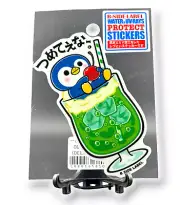 Penguin Sticker Cute Cherry Melon Cream Soda Float Quirky Fun Japan B-Side Label