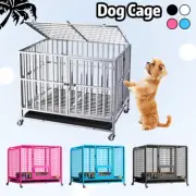 Dog Cage Crate 30"36'' Large Puppy Rabbit Cat Foldable Metal Kennel Portable