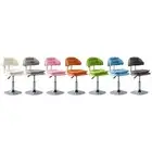 Rolling Bar Stool Salon Swivel Chair with Back Support Modern Adjustable Bar