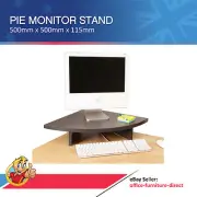 Pie Shaped Monitor Stand, Computer Screen LCD Stands Desk Raiser with Storage