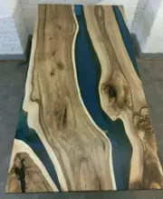 Made To Order Epoxy Resin Dining Coffee Table Top Acacia Table Christmas Decor