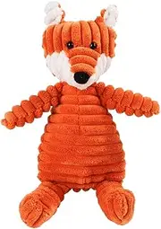 Q.Y.HOME Stuffing Squeaky Plush Dog Toy Chew Speak Toy (Fox)