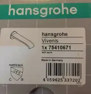 Hansgrohe Vivenis Modern Tub Spout Matte Black 75410671
