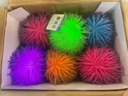 12 Wibbly LED light up balls bounce 6” 2 tone autistic Sensory Stretch Toy Party