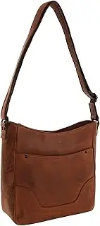 [Milleni] Ladies Leather Chic Crossbody Bag in Cognac