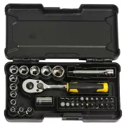 Stanley STMT82672 - 1/4" Drive Metric 37 Pieces Chrome Compact Socket Set new