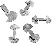 Voniecop Stainless Steel Radius Gauge, Portable Concave Convex External Internal Arc Measuring Tool Radius Fillet Gauge Set(5Pcs)