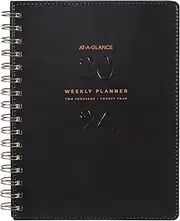 Sasco at a Glance 2024 Week to View Signature Diary, Black, A5 Size