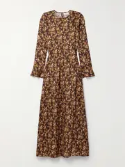 [DÔEN] DÔEN - + Net Sustain Amande Printed Cotton-voile Maxi Dress - Multi - x small x small Multi