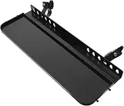 Foldable Black Plastic Easel Tray, Adjustable Sketch Rack Tray for Easel, Multi-Use Painting Tools Storage Plate, Ideal for Art, Sketching, and Advertising, 13.2x4.7x1 Inches