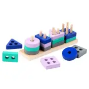 Wooden Stacking Toy Busy Board Shape Sort Toy for Baby Child Development