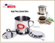 Vietnamese Coffee Filter Steel Coffee Cup Drip Press Maker (Diameter 80mm)