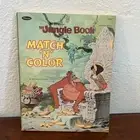Vintage Whitman Match N Color Book The Jungle Book Walt Disney 1967 Mowgli