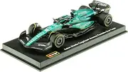 [Bburago] Formula 1 F1 Asto Martin AMR 23 Lance Stroll with Helmet (2023) - 1:43 Scale - In credibly Detailed Die-Cast Replica Collectible Race Car