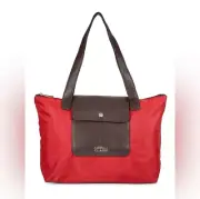 NWT Cavalli Class by Roberto Cavalli Large Logo Tote Bag in Red