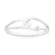 Sterling Silver with Diamond Set Fashion Ring