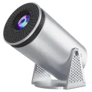 T8 Pro Projector, Ultra Fast Wireless Connection, Bluetooth5.0 4K 8K HD Android 12 WiFi, Silver - EU Plug