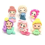 20pcs Assorted Resin Cartoon Girls Cute Princess Flatback Cabochons Slime Charms