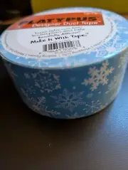 Platypus Duct Tape - light blue snowflake - 1.88 inches x 30’ - New
