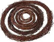 ULDIGI 6Pcs Natural Rattan Wreath Frame DIY Crafting Vine Garland for Home Wall Decoration for Parties Weddings Seasonal Occasions