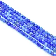 Asingeloo 3mm Faceted Natural Blue Sodalite Stone Beads for Jewelry Making Round Gemstone Beads Loose Spacer Beads 15" a Strand