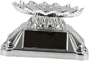 iplusmile Solar Powered Rotating Turntable Display Stand with LED Lights Jewelry Display Stand for Home and Retail Low Noise Operation for Showcasing Delicate Items