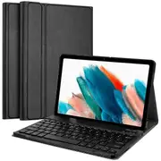 Samsung Galaxy Tab A8 10.5 inch 2021 SM-X200 /X205 Bluetooth Keyboard Case, Tab Slim Folio Leather Smart Sleep Awake Cover Case with Detachable Wireless Bluetooth Keyboard