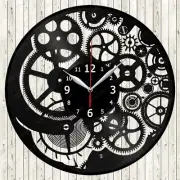 Clock Mechanism Vinyl Record Wall Clock Decor Handmade 1401
